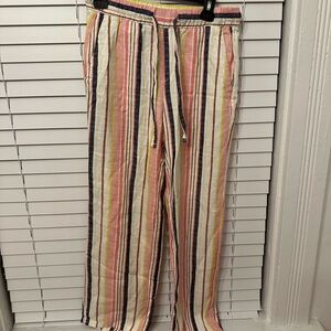 Striped Multicolor Linen Pants